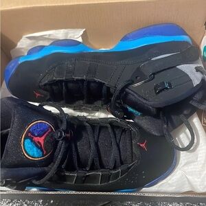Air Jordan Black and Blue Sneakers